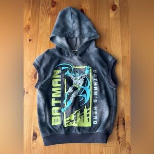 Toddler Boys DC Comics Batman Boys French Terry Sleeveless Hoodie Size 4